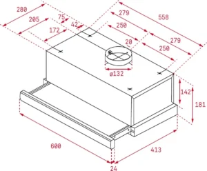 Απορροφητήρας Teka TL 6310 Συρόμενος 60cm Λευκός 332 m³/h E