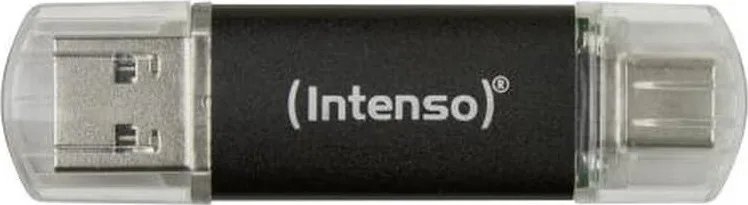 Intenso Twist Line 64GB USB 2.0 Stick με σύνδεση USB-A & USB-C Μαύρο
