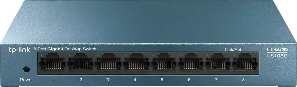 TP-Link LS108G μεταγωγέας δικτύου Μη διαχειρίσιμος Gigabit Ethernet (10/100/1000) Μπλε