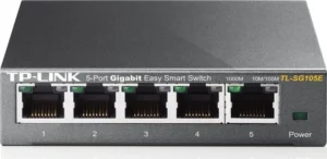 TP-Link TL-SG105E μεταγωγέας δικτύου Διαχειρίσιμος L2 Gigabit Ethernet (10/100/1000) Μαύρος (Μαύρο)