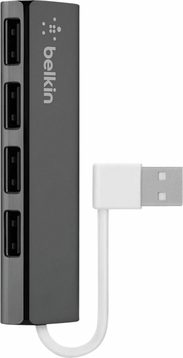 Belkin USB 2.0 Hub 4 Θυρών με σύνδεση USB-A & Θύρα Φόρτισης (F4U042BT)