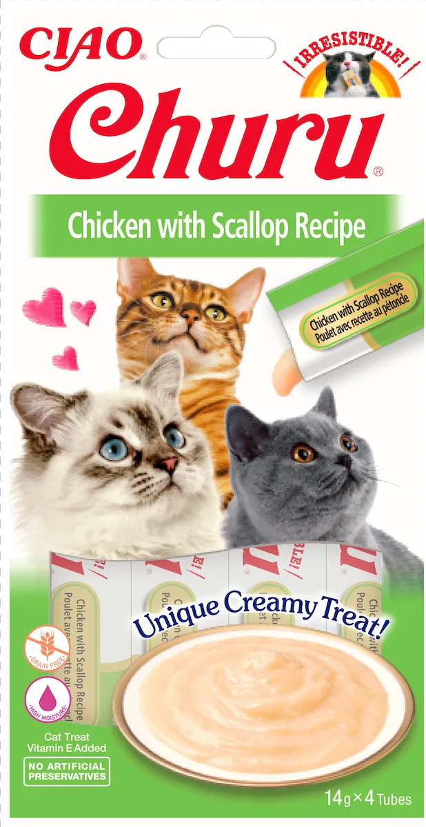 Inaba Churu Cat Juicy Bites Λιχουδιές Σνακ με Σπιτικό Ζωμό & Καλαμάρι για Ενήλικες Γάτες 33.9gr