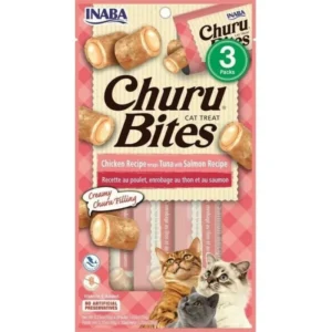 Inaba Churu Bites Λιχουδιές Σνακ με Κοτόπουλο Chicken, Tuna & Salmon για Ενήλικες Γάτες 10gr