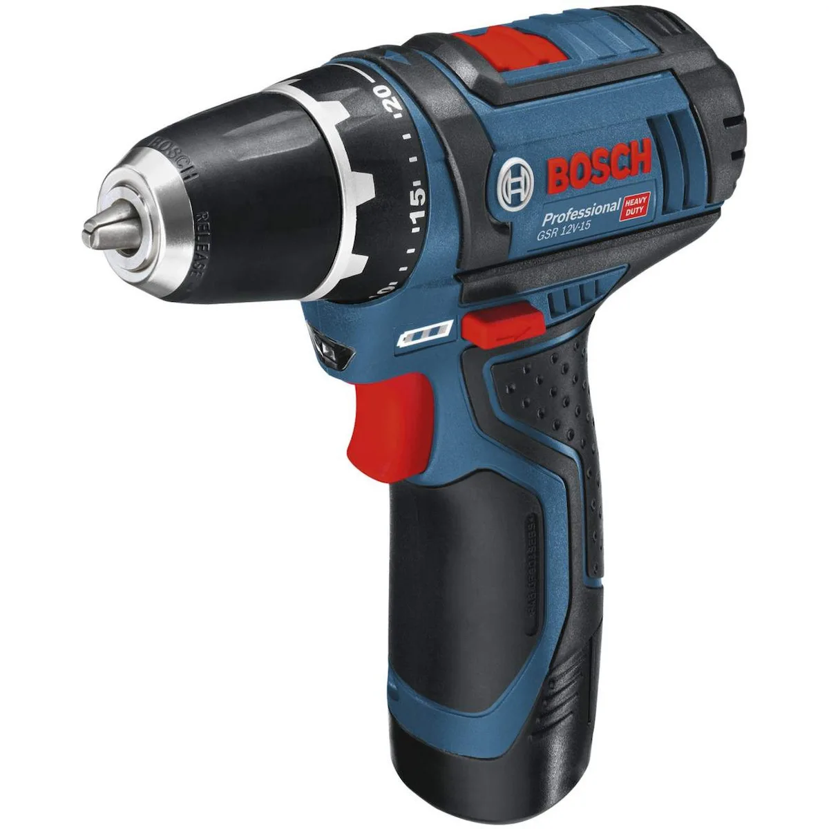 Bosch GSR 12V-15 Professional 1300 RPM Δραπανοκατσάβιδο Μπαταρίας 12V 2x2Ah