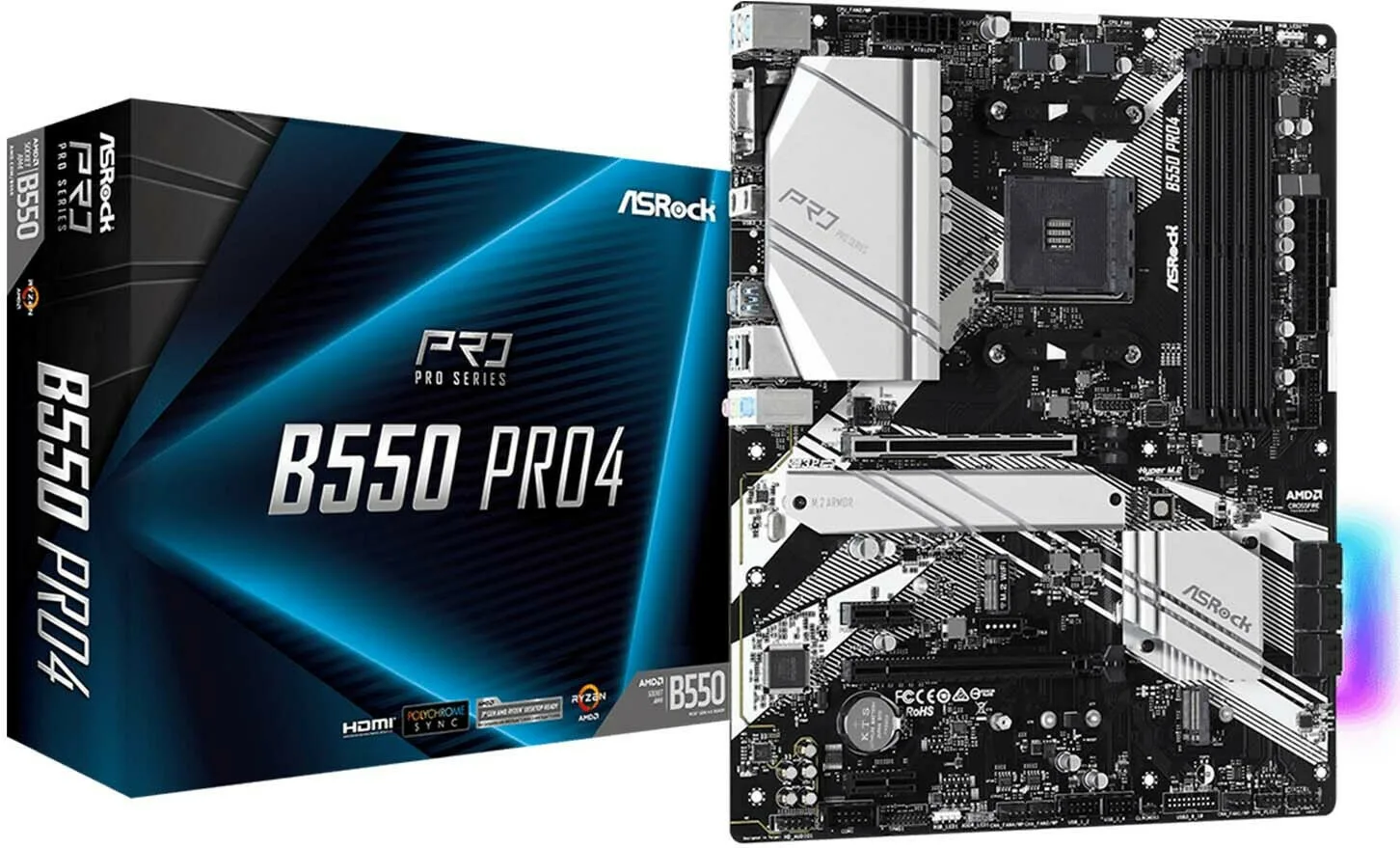 Μητρική Κάρτα Asrock B550 Pro4 AMD B550 Υποδοχή AM4 ATX