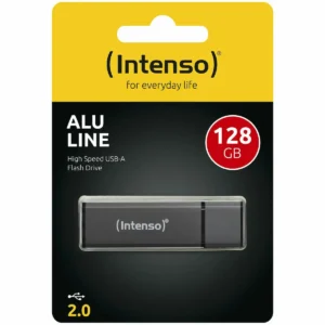 Intenso Alu Line Anthracite 128GB USB 2.0 Stick Γκρι