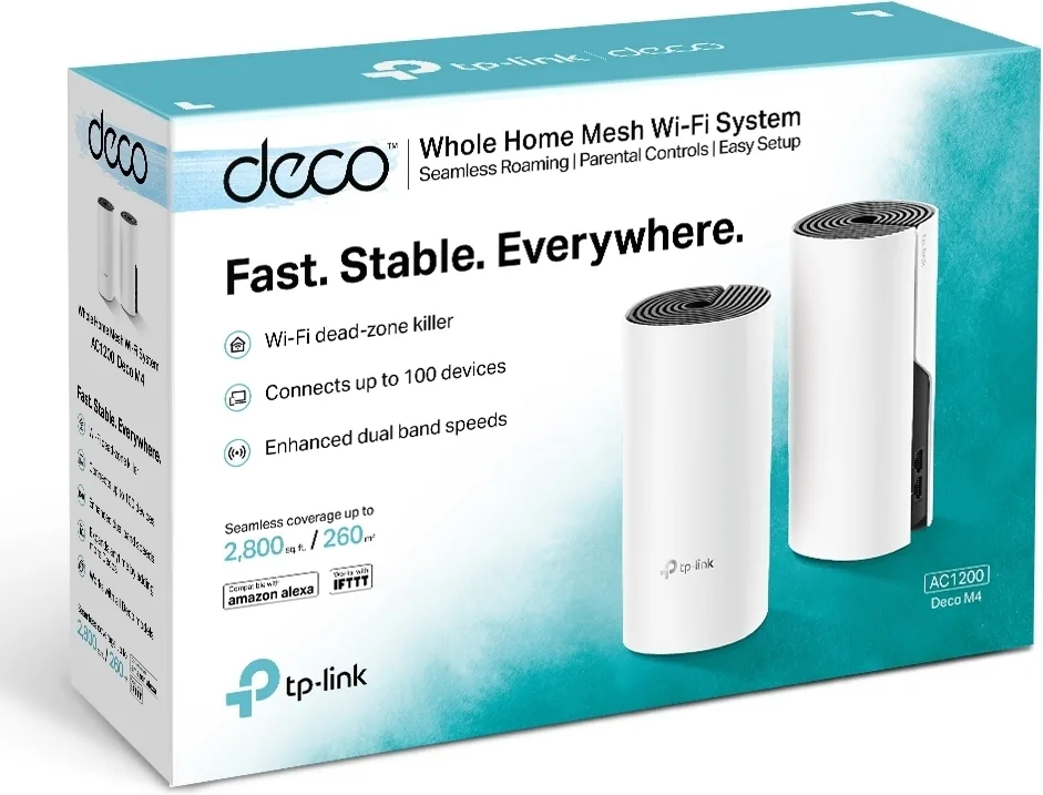 TP-LINK Deco M4 v1 WiFi Mesh Network Access Point Wi-Fi 5 Dual Band (2.4 & 5GHz) σε Διπλό Kit