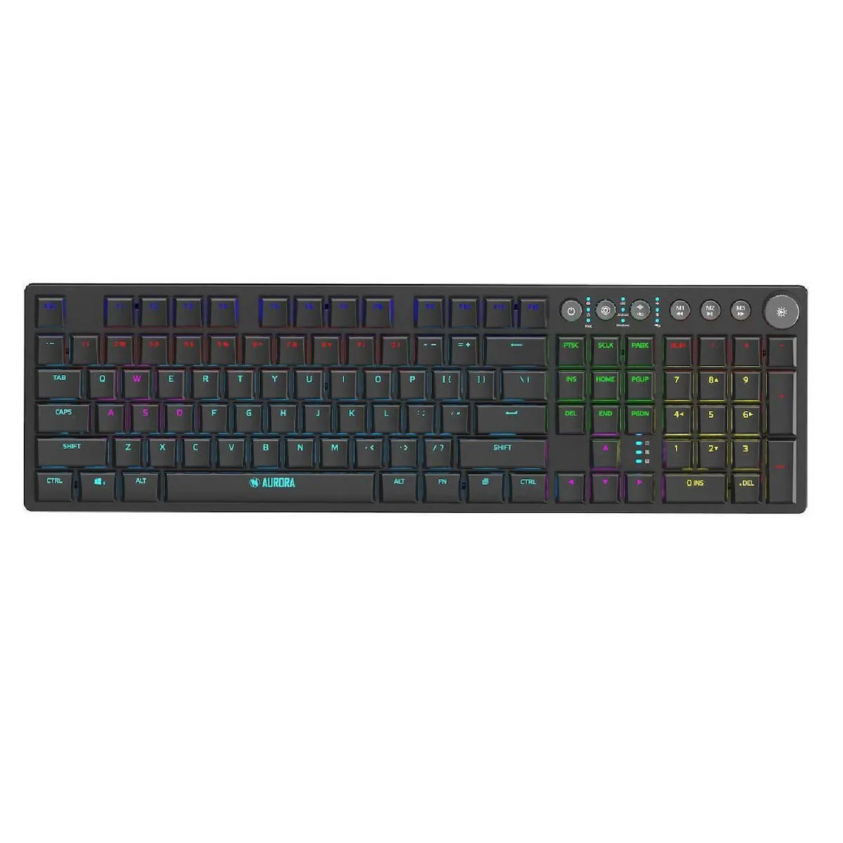iBox Aurora K6 Ασύρματο Gaming Μηχανικό Πληκτρολόγιο, KRGD Red, RGB φωτισμό, English Black