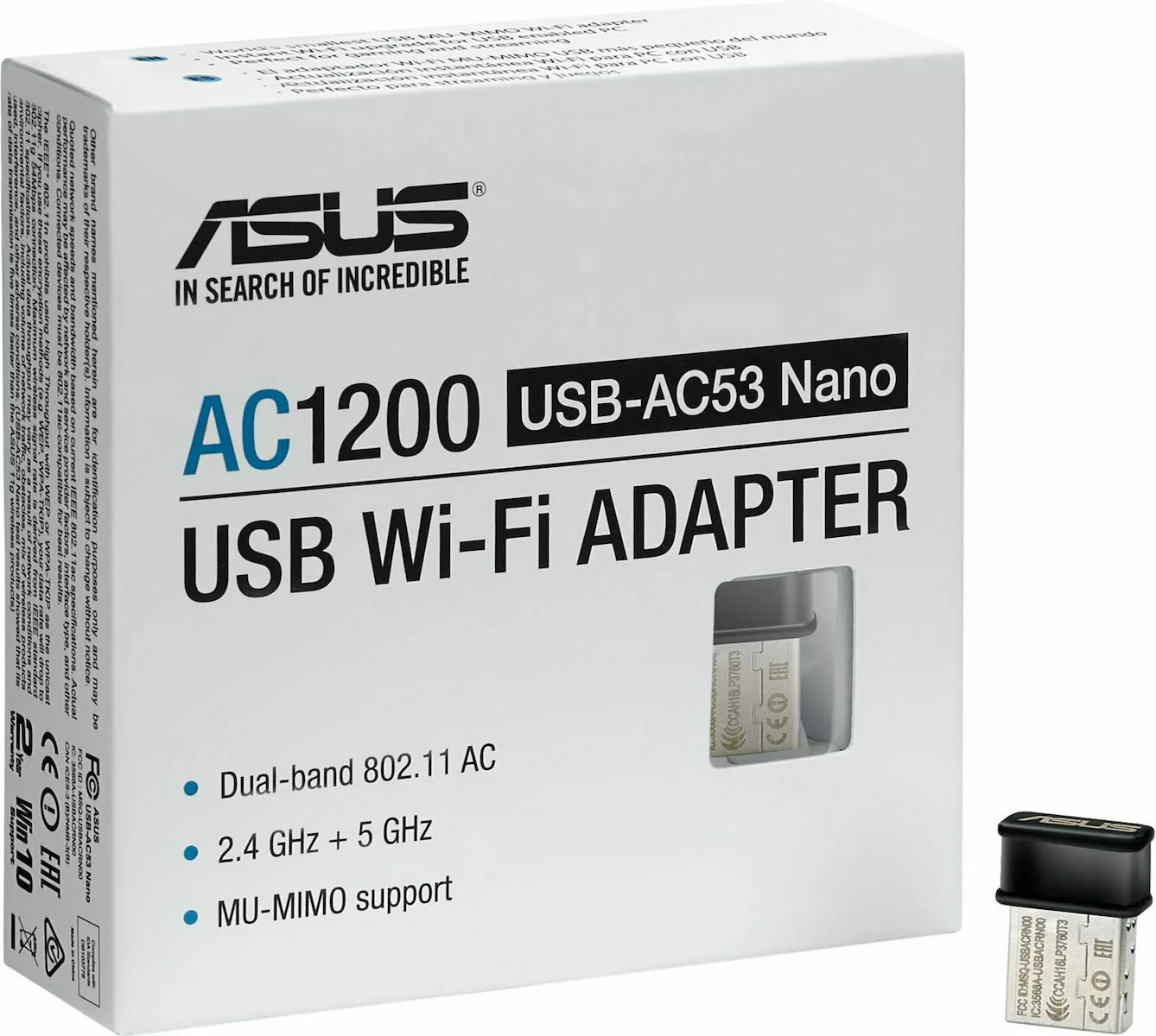 ASUS USB-AC53 Nano Ασύρματος USB Αντάπτορας Δικτύου 867 Mbit/s