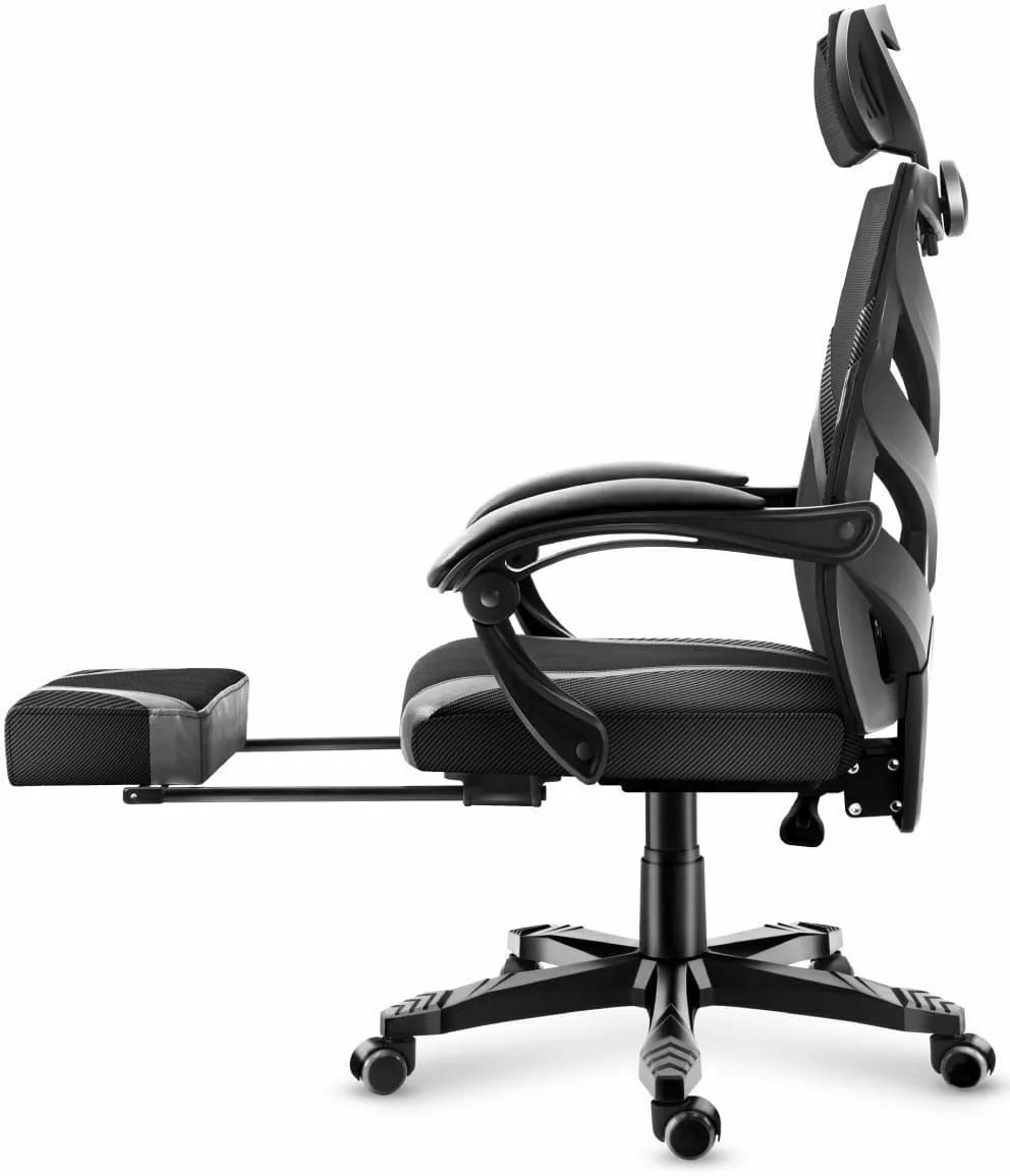 Huzaro Combat 5.0 Καρέκλα Gaming Δερματίνης με Υποπόδιο Μαύρη