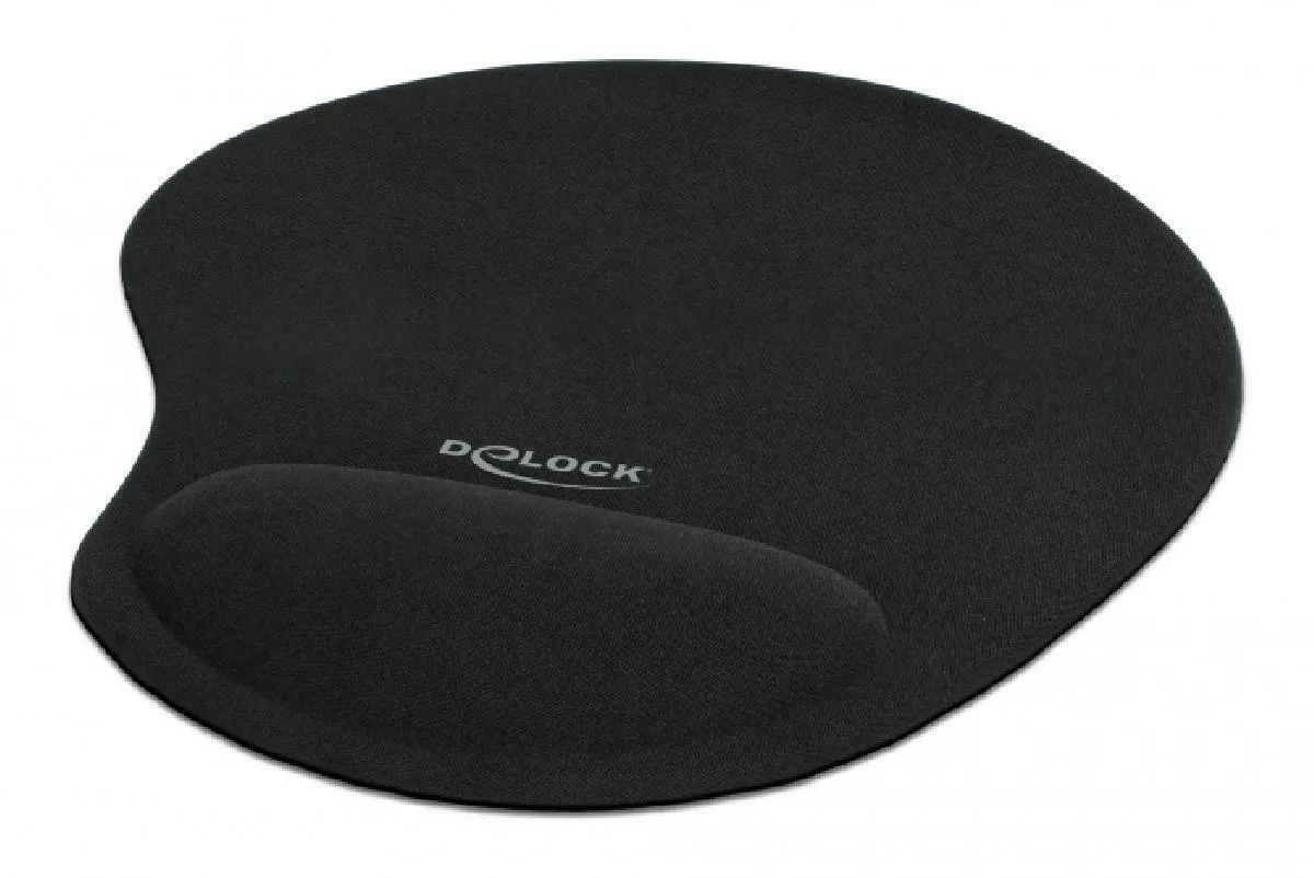DeLock 12040 Mouse Pad 230mm με Στήριγμα καρπού Μαύρο