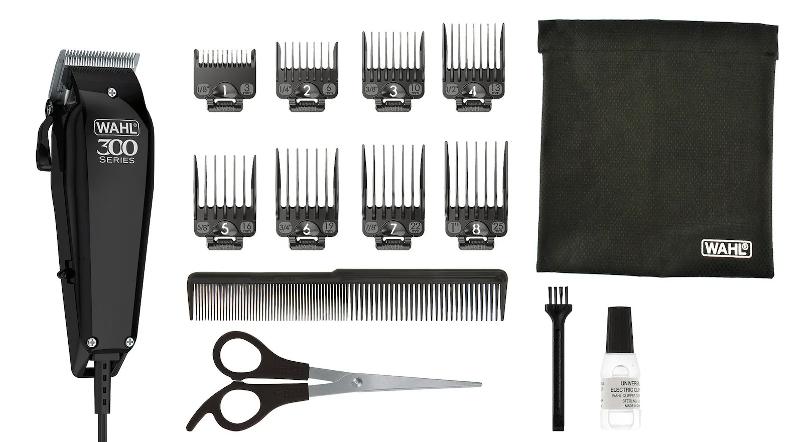 Wahl Professional 300 Series Σετ Κουρευτικής Μηχανής Ρεύματος Μαύρο 20102-0460