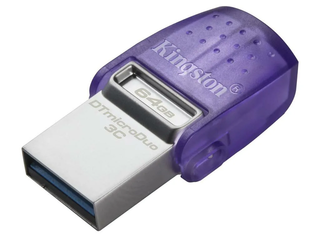 Kingston DataTraveler MicroDuo 3C 64GB USB 3.1 Stick με σύνδεση USB-A & USB-C Μωβ