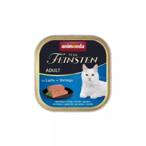 Animonda Vom Feinsten Adult Υγρή Τροφή για Ενήλικες Γάτες σε Ταψάκι με Γαρίδες και Σολομό χωρίς Σιτηρά 100gr