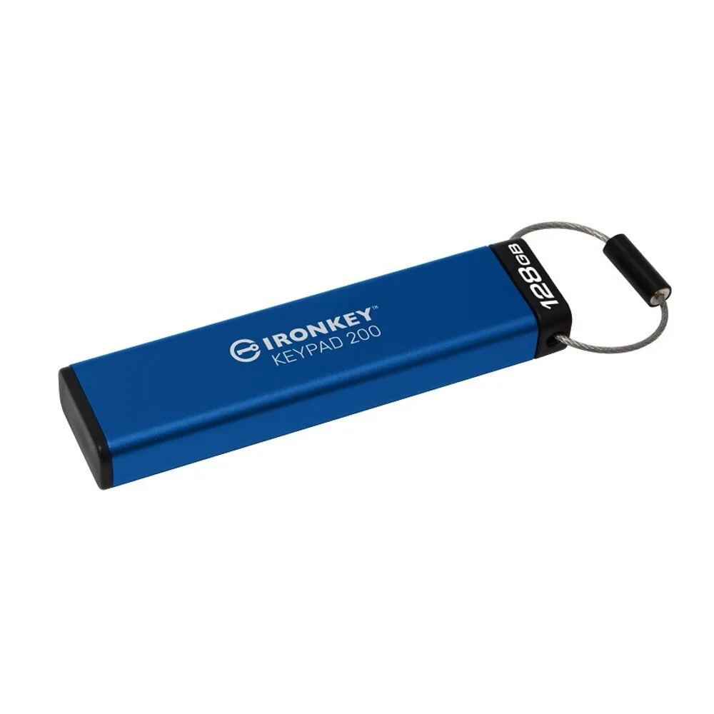Kingston IronKey Keypad 128GB USB 3.2 Stick Μπλε