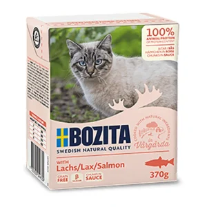 Bozita Feline Υγρή Τροφή για Ενήλικες Γάτες σε Φακελάκι με Σολομό χωρίς Σιτηρά & Γλουτένη 370gr A35-BOZ.64933