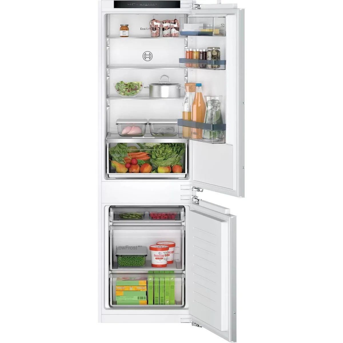 Ψυγειοκαταψύκτης Εντοιχιζόμενος Bosch Serie 4 KIV86VFE1 267lt E Υ172.2xΠ54.1xΒ54.8cm Λευκός
