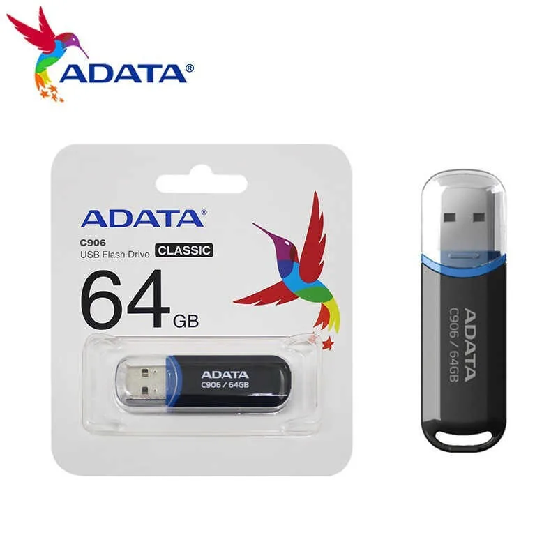 Adata C906 64GB USB 2.0 Stick Μαύρο