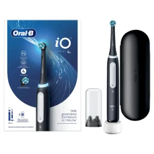 Oral-B iO Series 4 Ηλεκτρική Οδοντόβουρτσα με Χρονομετρητή, Αισθητήρα Πίεσης και Θήκη Ταξιδίου Matt Black