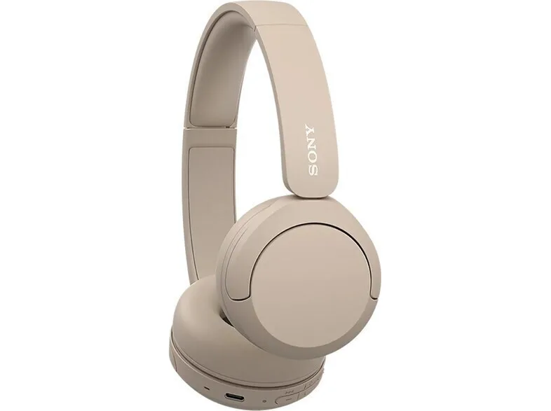 Sony WH-CH520 Ασύρματα / Ενσύρματα On Ear Ακουστικά με 50 ώρες Λειτουργίας και Quick Charge Μπεζ WH-CH520C