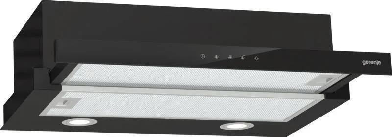 Απορροφητήρας Συρόμενος Gorenje TH64E4BG 450 m³/h C 60εκ Μαύρος