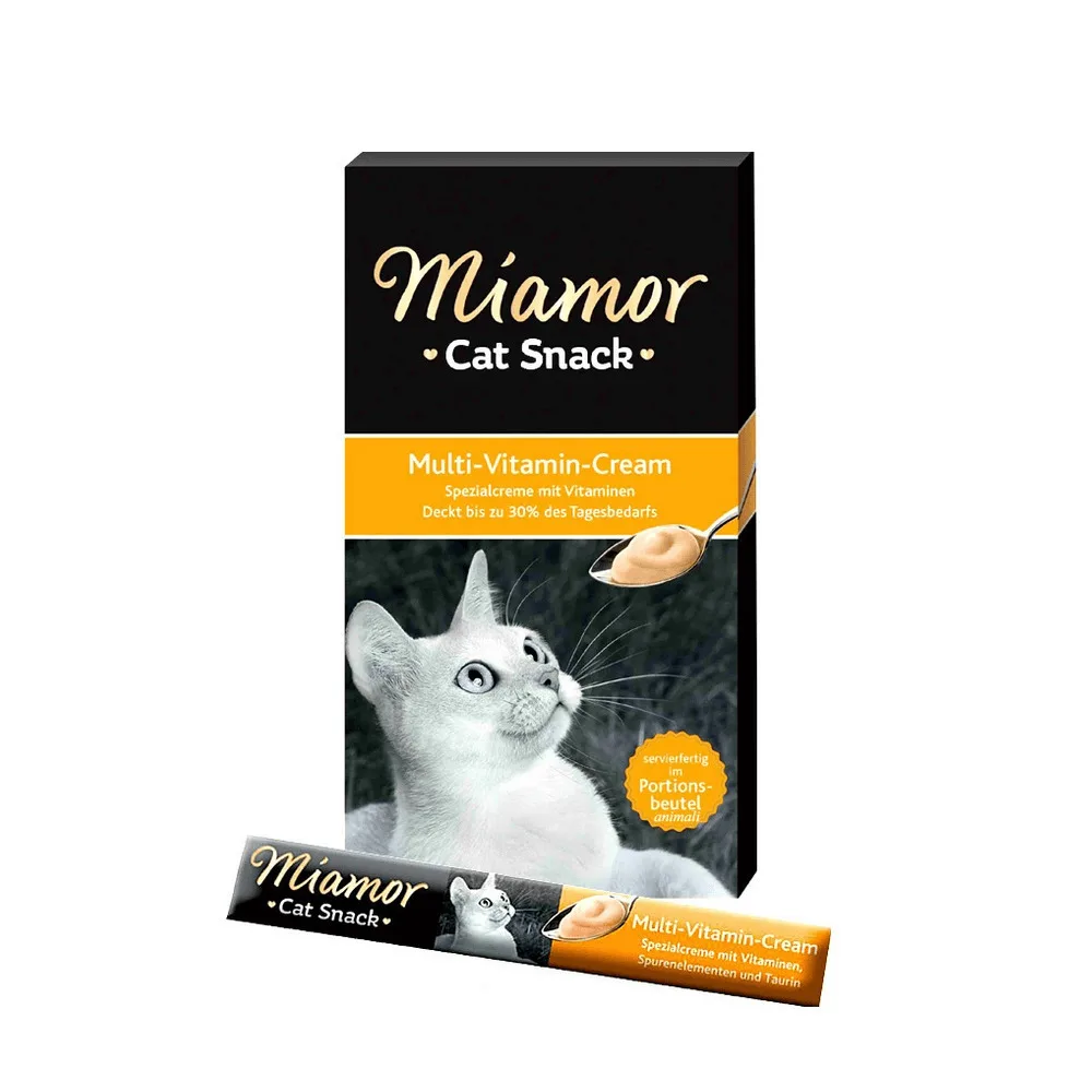 Miamor Multi Vitamin Cream Υγρή Τροφή για Γάτες σε Φακελάκι με Πουλερικά 6x15gr A35-FINN.74306