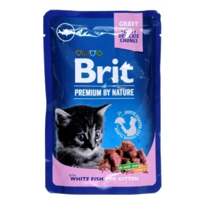 Brit Premium By Nature Υγρή Τροφή για Ανήλικες Γάτες σε Φακελάκι με Ψάρια χωρίς Γλουτένη 100gr