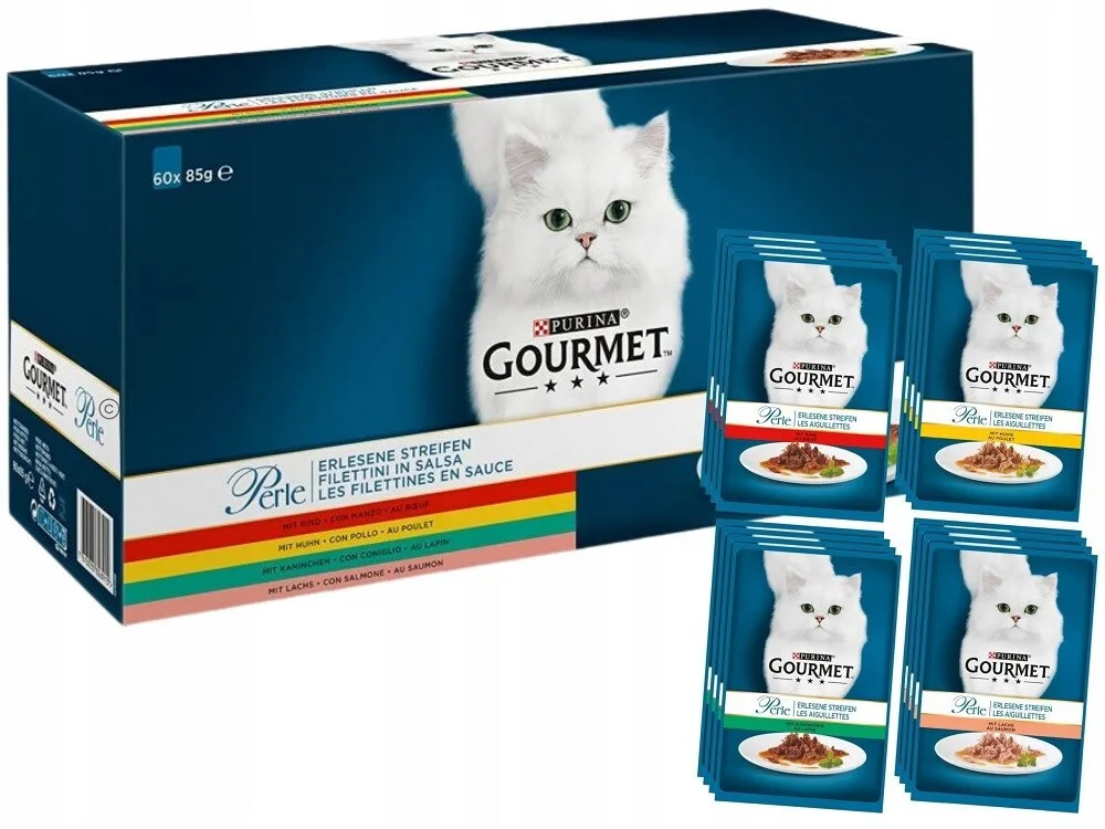 Purina Gourmet Perle Υγρή Τροφή για Ενήλικες Γάτες σε Κονσέρβα 60x85gr 313751