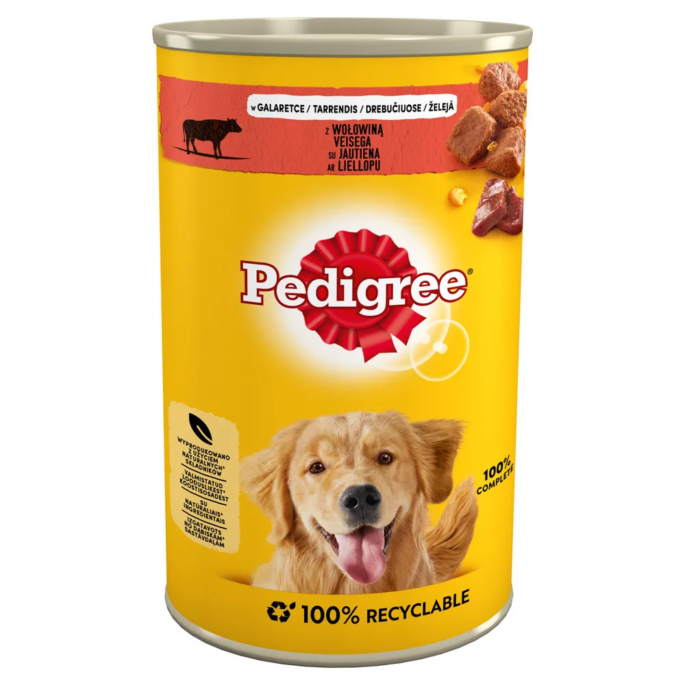 Pedigree Υγρή Τροφή Σκύλων σε Κονσέρβα με Βοδινό 1200gr
