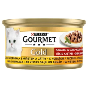 Purina Gourmet Gold Υγρή Τροφή για Ενήλικες Γάτες σε Κονσέρβα με Συκώτι 85gr 286869