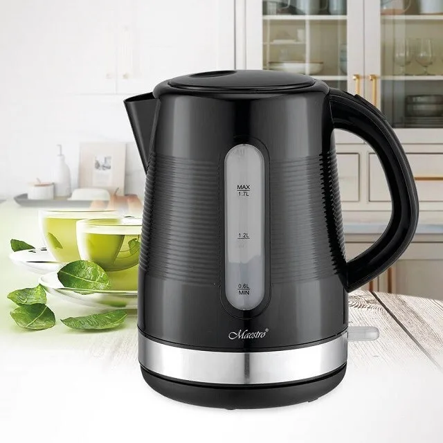 Maestro Βραστήρας 1.8lt 2000W Μαύρος MR-035-BLACK