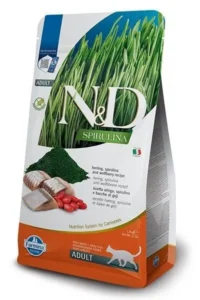 Farmina Spirulina Ξηρά Τροφή χωρίς Σιτηρά & Γλουτένη για Ενήλικες Γάτες με Ρέγγα 1.5kg