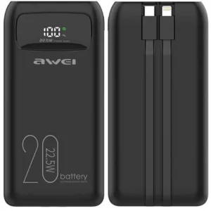 Awei P169K Power Bank 20000mAh 22.5W Power Delivery Μαύρο