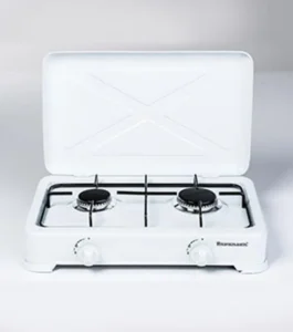 Ravanson K-02T K-02T Επιτραπέζια Εστία Υγραερίου Διπλή Λευκή