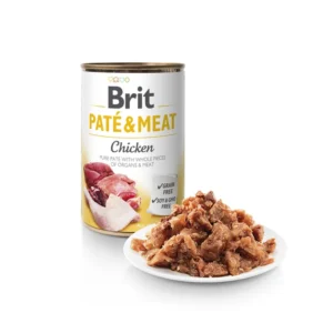 Brit Pate & Meat Υγρή Τροφή Σκύλων σε Κονσέρβα με Κοτόπουλο χωρίς Σιτηρά 400gr 308451 DLZRITKMP0040