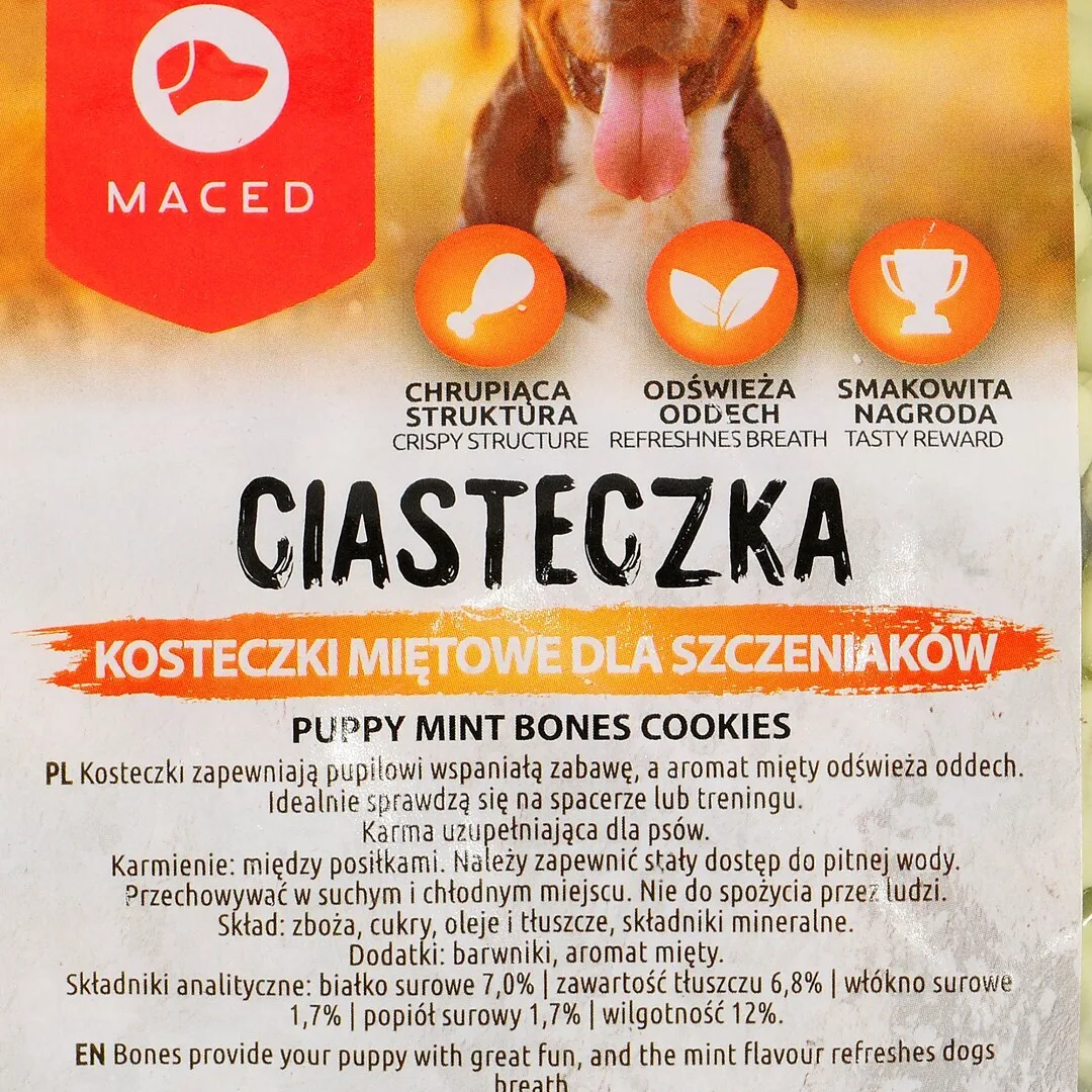 Maced Bones Cookies Μπισκότο για Κουτάβια Μικρόσωμων Φυλών χωρίς Γλουτένη με Κρέας 1kg