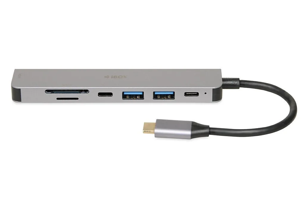 iBox Dock / USB-A Docking Station με 4K PD Ethernet Γκρι