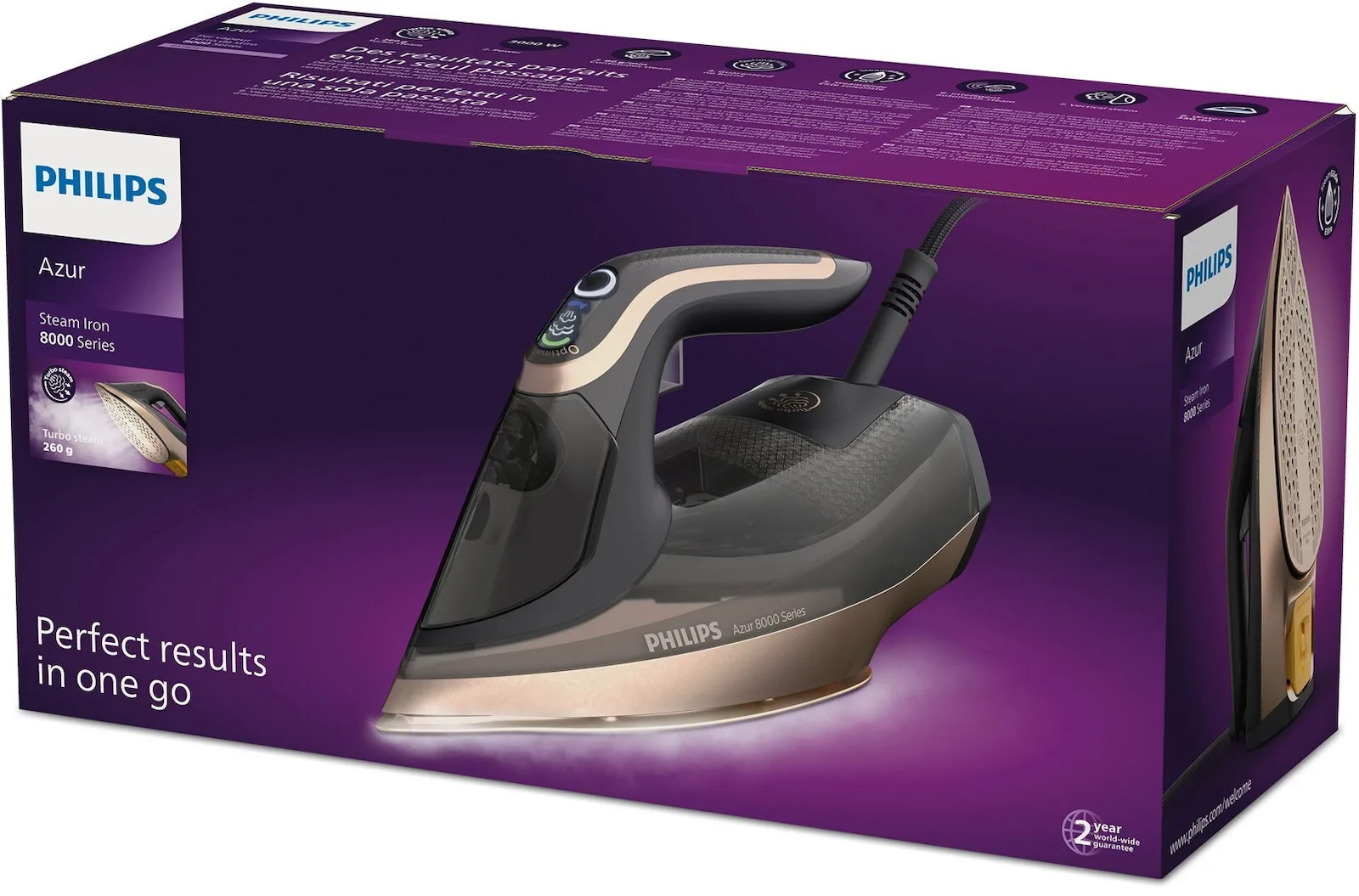 Philips DST8041/80 σίδερο Ατμοσίδερο Πλάκα SteamGlide Elite 3000 W Μαύρος (Μαύρο)