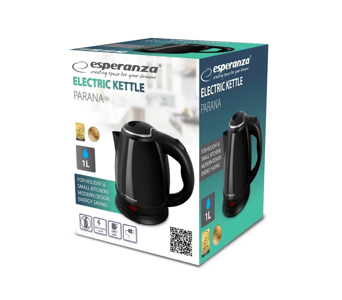 Esperanza Βραστήρας 1lt 1350W Μαύρος EKK128K
