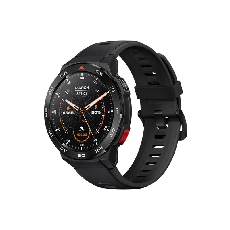 Mibro GS Pro Stainless Steel Αδιάβροχο Smartwatch με Παλμογράφο (Μαύρο)