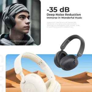 Havit H655BT Ασύρματα / Ενσύρματα On Ear Ακουστικά με 76 ώρες Λειτουργίας Μαύρα