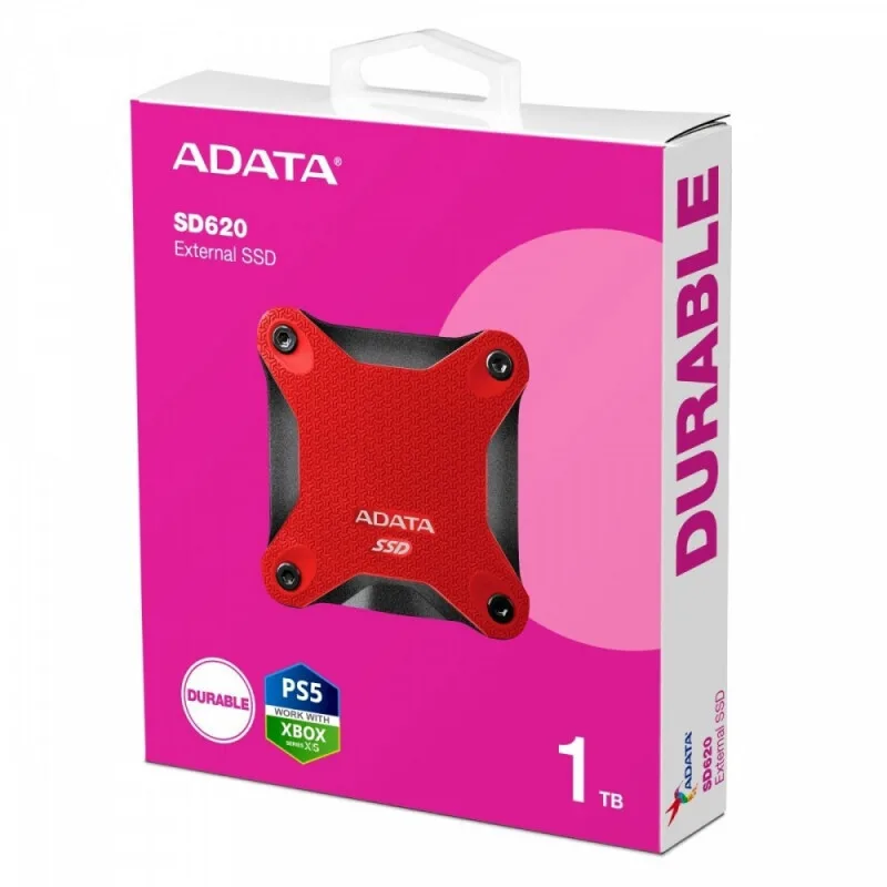 Adata SD620 USB 3.2 Εξωτερικός SSD 1TB 2.5" Κόκκινο