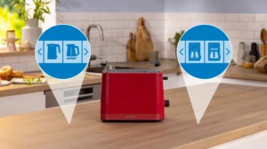 Φρυγανιέρα Bosch TAT3M124 2 φέτες 950 W Κόκκινο