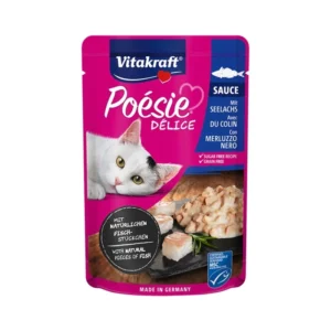 Vitakraft Poesie Deli Sauce Υγρή Τροφή για Ενήλικες Γάτες σε Φακελάκι με Μπακαλιάρο χωρίς Σιτηρά & Γλουτένη 85gr