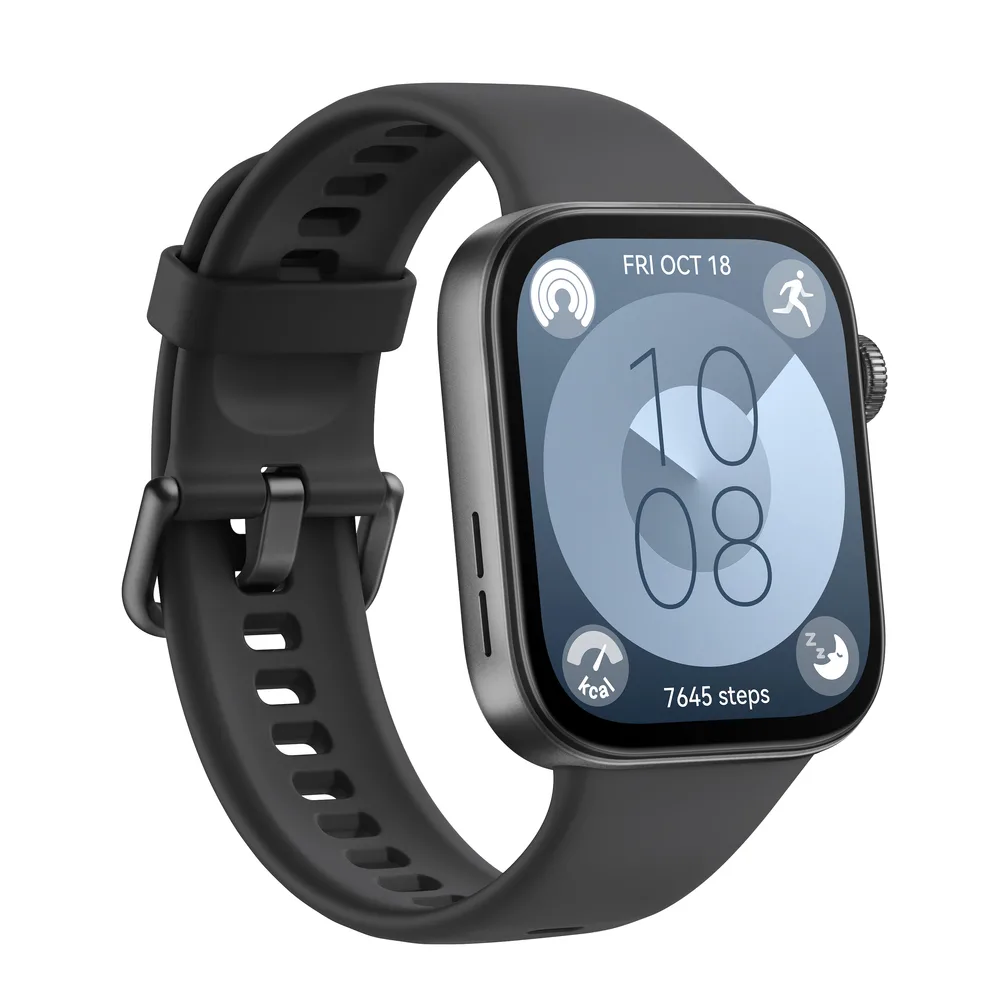 Huawei Watch Fit 3 Aluminium 43mm Αδιάβροχο με Παλμογράφο (Μαύρο)
