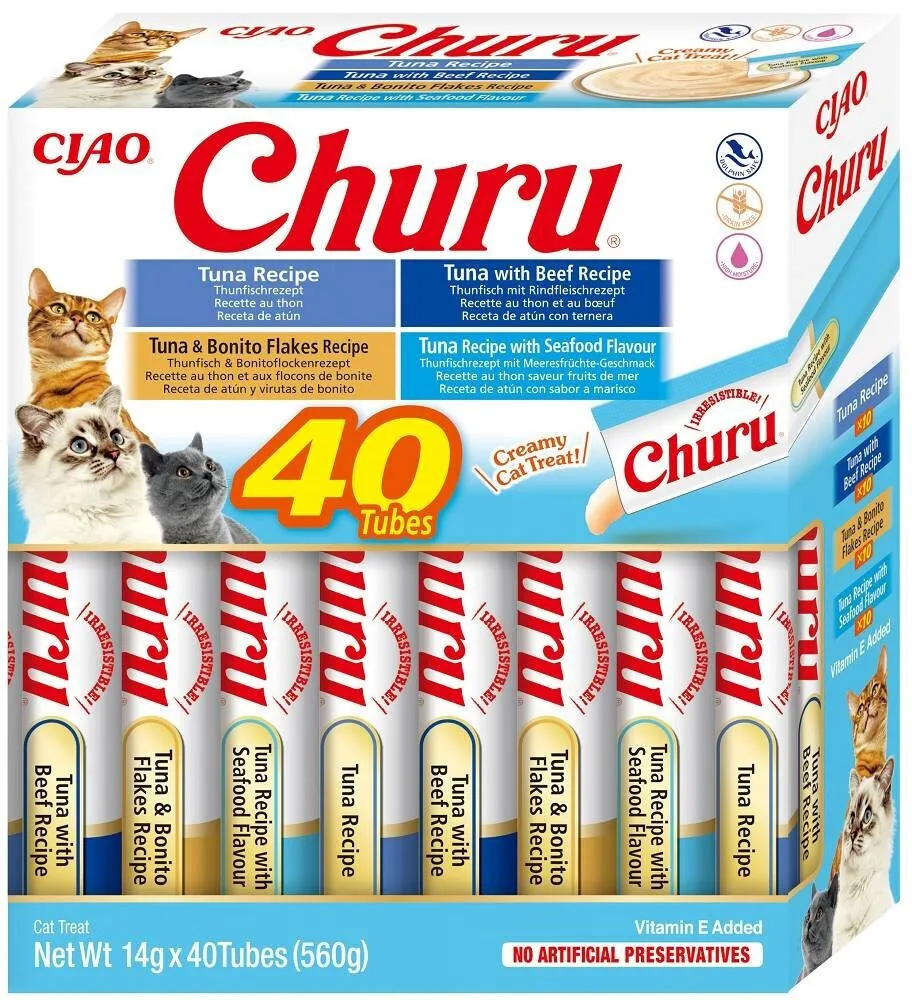 Inaba Churu Variety Box Tuna Cat Treats 40 X 14g