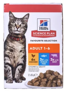 Hill's Feline Υγρή Τροφή για Ενήλικες Γάτες σε Φακελάκι με Κοτόπουλο 12x85gr 52742211800