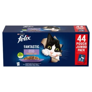 Purina Fantastic Mix Υγρή Τροφή για Ενήλικες Γάτες σε Φακελάκι με Βοδινό χωρίς Γλουτένη 44x85gr 186156
