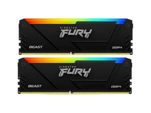 Kingston Fury Beast 32GB DDR4 RAM με 2 Modules (2x16GB) και Ταχύτητα 3200 για Desktop (KF432C16BB2AK2/32)