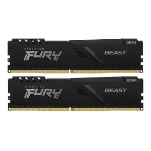 Kingston Fury Beast 64GB DDR4 RAM με 2 Modules (2x32GB) και Ταχύτητα 3200 για Desktop (KF432C16BB2AK2/64)